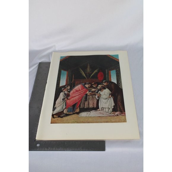 Botticelli Print The Last Communion of Saint Jerome Vintage 89162 1969 - Picture 3 of 4